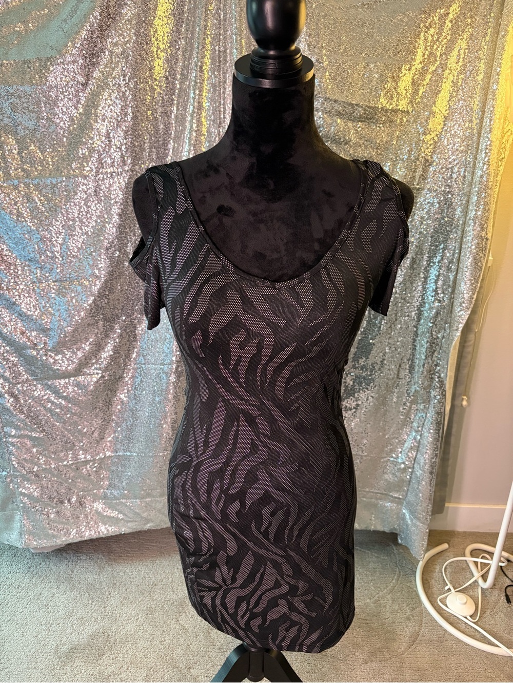 Sparkly Y2K Zebra Dress 🖤